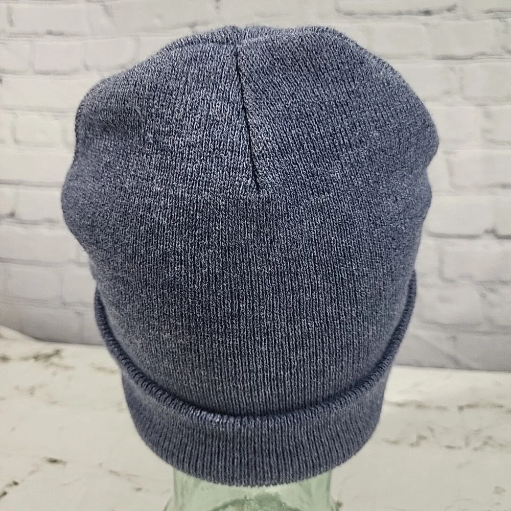 Upper Left PNW Pacific Northwest Oregon Blue Knit Beanie Hat Cap
